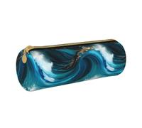 HGFVY Turquoise Blue Gold Marble Pvc Pencil Case,Small Pen Pouch,Fashion Aesthetic Cases,For Pens,Pencils,And Accessories