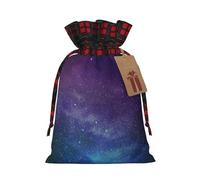 HGFVY Universe With Stars Galaxy Interstellar 1pcs Drawstring Tote Bag 8.3x11.8in For Christmas Gifting And Storage And With Kraft Gift Tags