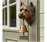 HGFYE Dog Welcome Doorbell Series-Unique Animal Door Bell-Vintage Cast Iron Chime Wall -Novelty Hound Hanging Figurine Ornaments-Outdoor Decor Dinner Bells-Creative Gifts For Puppy Lovers（Poodle