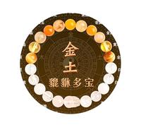 HGFYE Feng Shui Beads Bracelet Pixiu for Women Five Elements Wealth Good Luck Jewelry Spiritual White Crystal Citrine Gold Obsidian Natural Stone Chakra Beaded Bangle for Protection Positive Energy