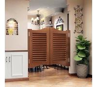 Hggdsac Louvered Door Swing Swinging Cafe Doors, Folding Louvre Doors, Swing Cafe Door, with Automatic Closure, Easy to Install, for Kitchen Bar or Cafe, Customizable(W70xH90cm/27.5x27.5in,A Style)