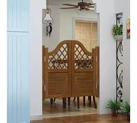 Hggdsac Swinging Doors Cafe Doors, Interior Solid Wood Swing Door, Saloon Cafe Doors, with Automatic Closure, with Stainless Steel Hinges, Customizable(Height90cm Width130cm, StyleE)