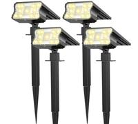 HGGH - Solar Lights Outdoor Waterproof IP67 60 LED 3 Lighting Modes Solar Lights Outdoor for Patio Garden Pathway Landscape Auto On/Off, Function 2