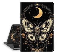 HGGJFLYX Case for iPad Air 13 Inch Case M3(2025)/M2(2024), PU Leather Folio Cover with Auto Sleep/Wake, Multi-Angle Stand Protective Cover for iPad Air 13 Inch 2024/2025,Mystic Moth Moon