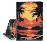 HGGJFLYX Case for iPad mini 7 2024/iPad Mini 6 2021, PU Leather Folio Cover with Auto Sleep/Wake, Multi-Angle Stand Protective Cover 8.3" for iPad A17 Pro 2024,Tropical Sunset