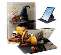 HGGJFLYX Case for Kindle Fire 7 2019/2015/2017 Tablet,360 Degree Rotating Multi-Angle Viewing Stand Fold Leather Tablet Cover 7" for Kindle Fire 7 2019,Auto Sleep/Wake,Witch's Hat Illustration