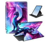 HGGJFLYX Case for Kindle Fire HD10 2023 Tablet,360 Degree Rotating Multi-Angle Viewing Stand Fold Leather Dragon Under Starry Sky Tablet Cover 10.1" for Kindle Fire HD10 2023/2021,Auto Sleep/Wake