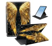 HGGJFLYX Case for Kindle Fire Max 11 2023 Tablet,360 Degree Rotating Multi-Angle Viewing Stand Fold Leather Tablet Cover 11" for Kindle Fire Max 11 2023,Auto Sleep/Wake,Gilded Wings