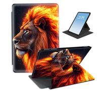 HGGJFLYX Case for Kindle Fire Max 11 2023 Tablet,360 Degree Rotating Multi-Angle Viewing Stand Fold Leather Tablet Cover 11" for Kindle Fire Max 11 2023,Auto Sleep/Wake,Flaming Lion Portrait