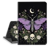 HGGJFLYX Case for Kindle Paperwhite 11th Gen 2022/2024, PU Leather Folio Cover with Auto Sleep/Wake, Multi-Angle Stand E-Book Protective Cover 6" for Kindle 11th 2022,Moth & Crescent