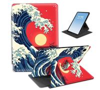 HGGJFLYX Case for Samsung Galaxy Tab A9 Plus Tablet,360 Degree Rotating Multi-Angle Viewing Stand Fold Leather Tablet Cover 10.9" for Samsung Galaxy Tab A9+,Auto Sleep/Wake,Great Wave at Sunset