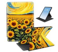 HGGJFLYX Case for Samsung Galaxy Tab A9 Tablet,360 Degree Rotating Multi-Angle Viewing Stand Fold Leather Tablet Cover 8.7" for Samsung Galaxy Tab A9,Auto Sleep/Wake,Sunflower Field Sky