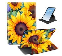HGGJFLYX Case for Samsung Galaxy Tab A9 Tablet,360 Degree Rotating Multi-Angle Viewing Stand Fold Leather Tablet Cover 8.7" for Samsung Galaxy Tab A9,Auto Sleep/Wake,Sunflower Field Bloom