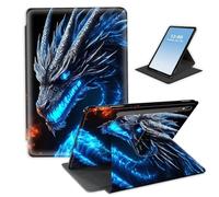 HGGJFLYX Case for Samsung Galaxy Tab S9 2023 Tablet,360 Degree Rotating Multi-Angle Viewing Stand Fold Leather Tablet Cover for Tab S9/S9 FE/S10 FE,Auto Sleep/Wake,Mythical Blue Dragon