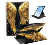 HGGJFLYX Case for Samsung Galaxy Tab S9/S10/S8 Ultra,360 Degree Rotating Multi-Angle Viewing Stand Fold Tablet Cover for Samsung Tab S9/S10/S8 Ultra,Auto Sleep/Wake,Gilded Wings