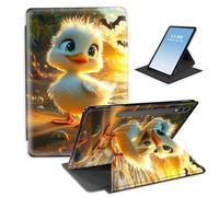 HGGJFLYX Case for Samsung Galaxy Tab S9/S9 FE/S10 Plus Tablet,360 Degree Rotating Multi-Angle Viewing Stand Fold Tablet Cover for S9/S9 FE/S10 Plus,Auto Sleep/Wake,Duckling Beach Sunset