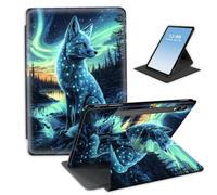 HGGJFLYX Case for Samsung Galaxy Tab S9/S9 FE/S10 Plus Tablet,360 Degree Rotating Multi-Angle Viewing Stand Fold Tablet Cover for Samsung S9/S9 FE/S10 Plus,Auto Sleep/Wake,Aurora Fox