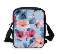 HGGJFLYX Crossbody Sling Bag for Women Men, Lightweight Small Messenger Shoulder Bag with Adjustable Strap and Zipper 11, Floral Whispers