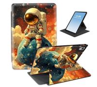 HGGJFLYX for iPad 10.2 inch 2021/2020/2019,360 Degree Rotating Multi-Angle Viewing Stand Leather Cover 10.2" for iPad 7th/8th/9th Generation,Auto Sleep/Wake,Astronaut on Planet