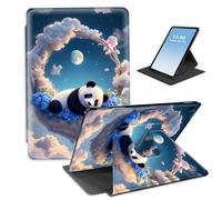 HGGJFLYX for iPad 10.2 inch 2021/2020/2019,360 Degree Rotating Multi-Angle Viewing Stand Leather Cover 10.2" for iPad 7th/8th/9th Generation,Auto Sleep/Wake,Cloud - Bed Panda