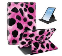 HGGJFLYX for iPad 8th/6th/5th Generation 9.7-Inch 2018/2017,360 Degree Rotating Multi-Angle Viewing Stand Leather Cover 9.7" for iPad 2018 2017,Auto Sleep/Wake,Pink Leopard Pattern