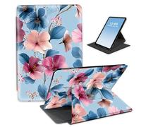 HGGJFLYX for iPad 8th/6th/5th Generation 9.7-Inch 2018/2017,360 Degree Rotating Multi-Angle Viewing Stand Leather Cover 9.7" for iPad 2018 2017,Auto Sleep/Wake,Floral Whispers