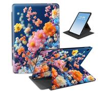 HGGJFLYX for iPad 8th/6th/5th Generation 9.7-Inch 2018/2017,360 Degree Rotating Multi-Angle Viewing Stand Leather Cover 9.7" for iPad 2018 2017,Auto Sleep/Wake,Pastel Mixed Floral Bouquet