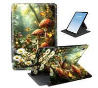 HGGJFLYX for iPad (A16) 11th Generation 11 Inch 2025,360 Degree Rotating Multi-Angle Viewing Stand Cover 10.9" for iPad 10th Generation Case 2022,Auto Sleep/Wake,Enchanted Mushroom Forest