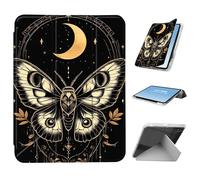 HGGJFLYX for iPad A16 (11th Generation) Case with Pencil Holder, Foldable Y-Shaped Protective Cover, Stylish Clear Multi-Angle Viewing & Auto Sleep/Wake Tablet Case, Mystic Moth Moon