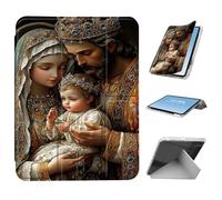 HGGJFLYX for iPad A16 (11th Generation) Case with Pencil Holder, Foldable Y-Shaped Protective Cover, Stylish Clear Auto Sleep/Wake & Multi-Angle Viewing Tablet Case, Enchanted Mushroom Forest