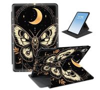 HGGJFLYX for iPad Air 11 Inch Case M3(2025)/M2(2024),360 Degree Rotating Multi-Angle Viewing Stand Cover 10.9" for iPad Air 6th/5th/4th 2025/2024/2022/2020,Auto Sleep/Wake,Mystic Moth Moon