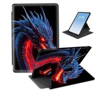 HGGJFLYX for iPad Air 3 2019,360 Degree Rotating Multi-Angle Viewing Stand Leather Cover for iPad Pro 10.5 Inch Case 2017,Auto Sleep/Wake,Fiery Dragon Head
