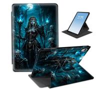 HGGJFLYX for iPad mini 6/7/Mini A17 Pro Tablet Case Rotating Stand | 360 Rotating Multi-Angle Viewing Stand Cover for iPad Mini 6/7/Mini A17 Pro,Auto Sleep/Wake,Teal Gothic Sorcerer