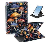 HGGJFLYX for iPad Pro 11 Inch 2022/2021/2020/2025,360 Degree Rotating Multi-Angle Viewing Stand Cover for iPad Air 5th 2022/iPad 4th 2020 10.9 Inch,Auto Sleep/Wake,Colorful Mushrooms Floral