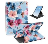 HGGJFLYX for iPad Pro 11 Inch 2024,360 Degree Rotating Multi-Angle Viewing Stand Cover for iPad Pro 11 Inch 2024,Auto Sleep/Wake,Floral Whispers