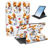 HGGJFLYX for iPad Pro 13 Inch 2024/2025/2026,360 Degree Rotating Multi-Angle Viewing Stand Leather Cover 13" iPad Pro 13 2024/2025/2026,Auto Sleep/Wake,Cute Corgi Puppies