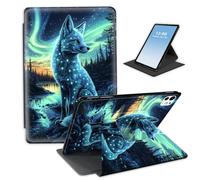 HGGJFLYX for iPad Pro 13 Inch 2024,360 Degree Rotating Multi-Angle Viewing Stand Cover for iPad Pro 13 Inch 2024,Auto Sleep/Wake,Aurora Fox