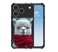 HGGJFLYX for iPhone 17 Pro Max Case, Lightweight Slim Shockproof Four Corner Phone Case with Soft TPU & Hard PC, Full-Body Protective Phone Cover for iPhone 17 Pro Max, Cute Alpaca