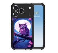 HGGJFLYX for iPhone 17 Pro Max Case, Lightweight Slim Shockproof Four Corner Phone Case with Soft TPU & Hard PC, Full-Body Protective Phone Cover for iPhone 17 Pro Max, Owl on Branch at Night