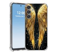 HGGJFLYX for Samsung Galaxy A16 Case, Slim Transparent Clear TPU Shockproof Phone Case, Scratch-Resistant Full Body Protective Cover for Samsung Galaxy A16, Gilded Wings