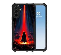 HGGJFLYX for Samsung Galaxy A26 Case, Lightweight Slim Shockproof Four Corner Phone Case with Hard PC & Soft TPU, Full-Body Protective Phone Cover Galaxy for A26, Cloaked Figure and Wolves