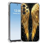 HGGJFLYX for Samsung Galaxy A53 Case, Slim Transparent Clear TPU Shockproof Phone Case, Scratch-Resistant Full Body Protective Cover for Samsung Galaxy A53, Gilded Wings