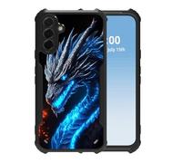 HGGJFLYX for Samsung Galaxy A56 Case, Lightweight Slim Shockproof Four Corner Phone Case with Soft TPU & Hard PC, Full-Body Protective Phone Cover for A56, Mythical Blue Dragon