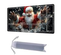 HGGJFLYX Playmat with Zone for MTG,28x16 Inch for TCG Playmat with Non-Slip Rubber Base,Smooth Surface Stitched Edges,Magic Card Game Mat with Storage Desk Mousepad,Holiday Guardian Breaking Through