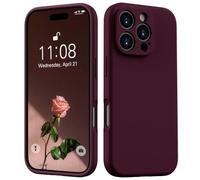 HGH for iPhone 16 Pro Case, 3 Layers Liquid Silicone Case, Full Body Protective Cover, Anti-Scratch Soft Microfiber Lining for iPhone 16 Pro Phone Cases 6.3 inch - Wine Red