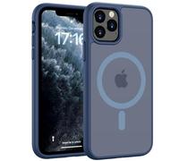 HGH Magnetic Case for iPhone 11 Pro Max 6.5 Inch for MagSafe Wireless Charging Compatible Translucent Matte for 11 pro max Thin Shockproof Case Camera protect for iPhone 11 Pro Max - Navy Blue
