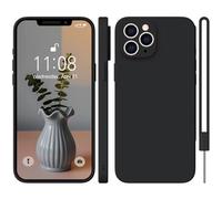 HGH Silicone Case for iPhone 11 Pro, Hady Case for iPhone 11 Pro, Ultra Thin Slim with Microfibre, Scratch-Resistant All-Round Protection Case, Protective Case, 5.8 Inches, Black