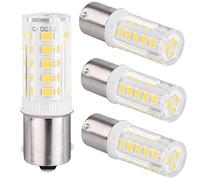 HGHC BA15S led bulb 12v, p21/5w Single Contact Base 5 Watt Cool White 6000K For Boat, RV, Auto Car, Outdoor Landscape Lighting etc (Pack of 4)