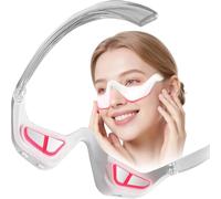HGHJHVJ Red Light Therapy Eyelift Device with Microcurrent, Under Eye Red Light Therapy Glasses, Under Eyes Massager forTreatment Eye Bags Dark Circles Puffiness Wrinkles Fine Lines (A)
