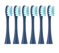 hGiesXgyN 2/4/6PCS Soft Replacement Heads for Oclean X/X PRO/ Z1/ F1 Blue Brush Heads Dupont Sonic Toothbrush Vacuum Bristle Nozzles(6PCSBlue)
